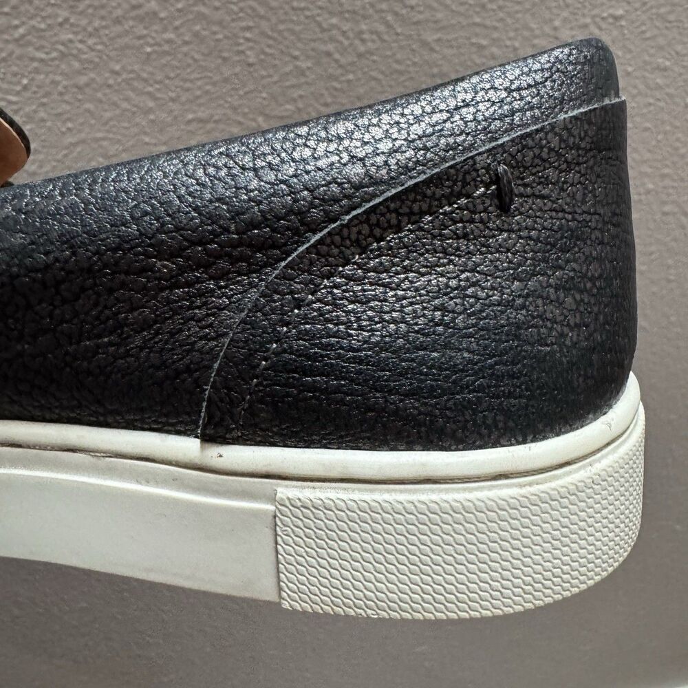 Frye Women’s Ivy Slip On Sneaker Leather Size 9 Pewter Grey Metallic - Picture 9 of 11